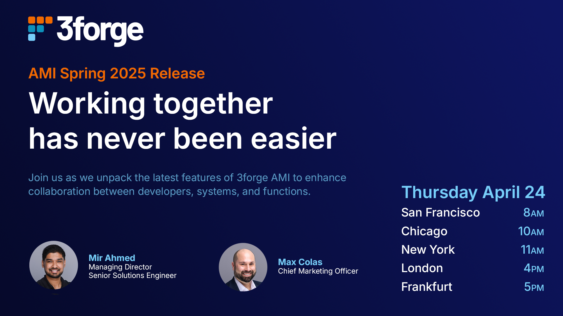 AMI Spring Release Webinar 2025 Event Page